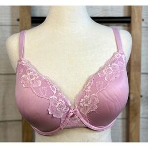 Victoria's Secret Body By Victoria Perfect Shape Bra 34DDD Lace Trim Underwire